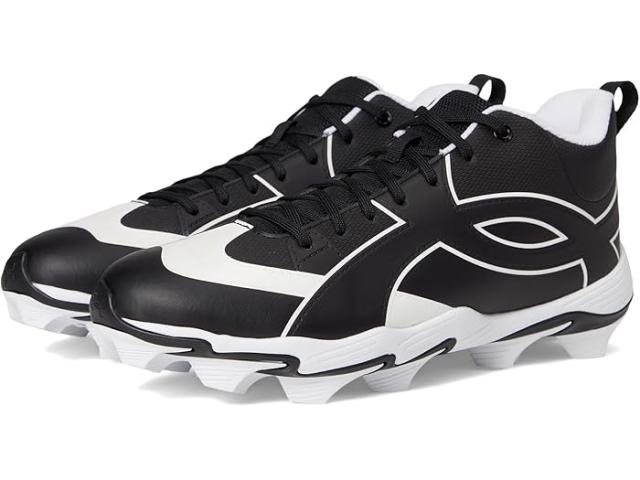 (取寄) アンダーアーマー メンズ リードオフ アイコン ミッド ベースボール クリーツ Under Armour men Leadoff Icon Mid Baseball Cleats Black/Black/Anthracite