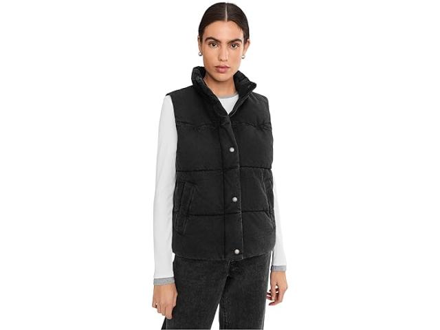 (取寄) リーバイス レディース デニム パファー ベスト Levi's women Denim Puffer Vest Black Wash