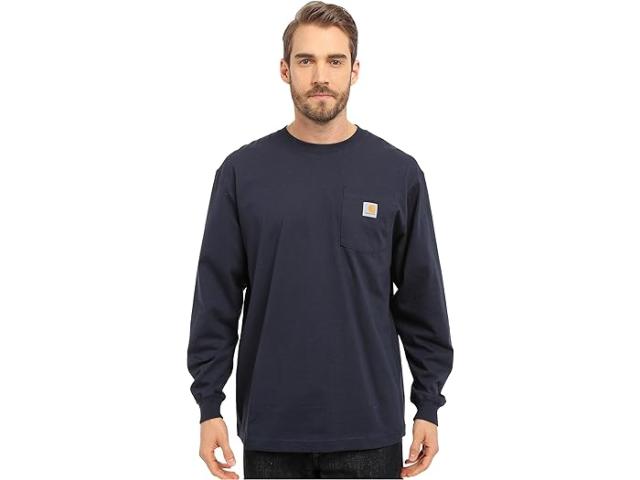 (取寄) カーハート メンズ ワークウェア ポケット L/S ティー Carhartt men Carhartt Workwear Pocket L/S Tee Navy