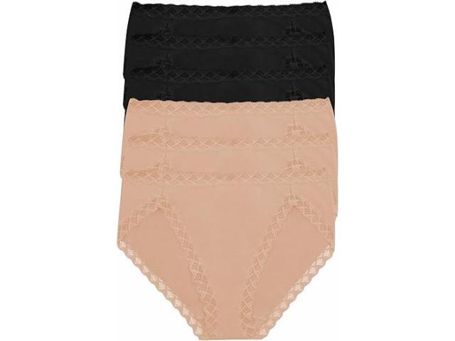 (取寄) ナトリ レディース ブリス フレンチ カット 6-パック Natori women Natori Bliss French Cut 6-Pack Black/Black/Black/Cafe/Cafe/Cafe