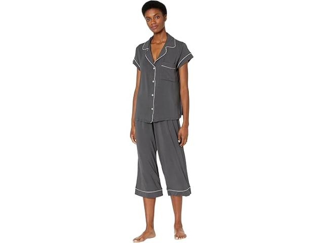 (取寄) エバージェイ レディース ジゼル - ザ クロップド パジャマ セット Eberjey women Eberjey Gisele - The Cropped Pajama Set Graphite/Sorbet Pink