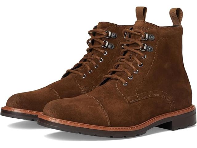 (取寄) コールハーン メンズ グランド キャップ トゥ ブーツ Cole Haan men Chamberlin Grand Cap Toe Boots Spiced Brown Suede/Water Resistant