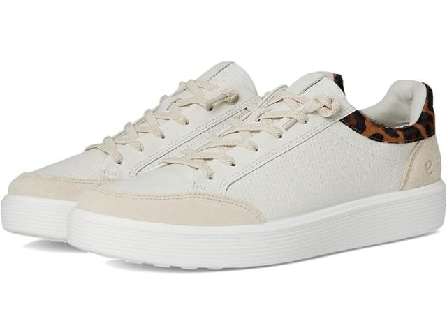 (取寄) エコー レディース ソフト 60 スニーカー ECCO women Soft 60 Sneaker Limestone/White/Leopard Hair