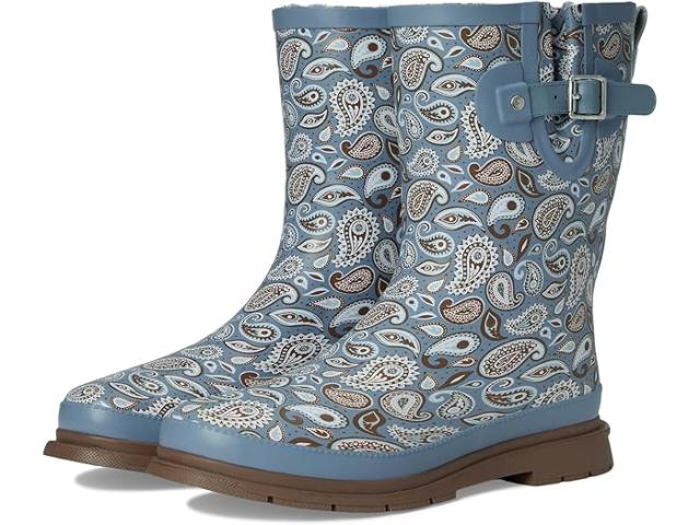 (取寄) ウエスタンチーフ レディース フォー ファー ミッド レイン ブーツ Western Chief women Faux Fur Mid Rain Boot Bandana