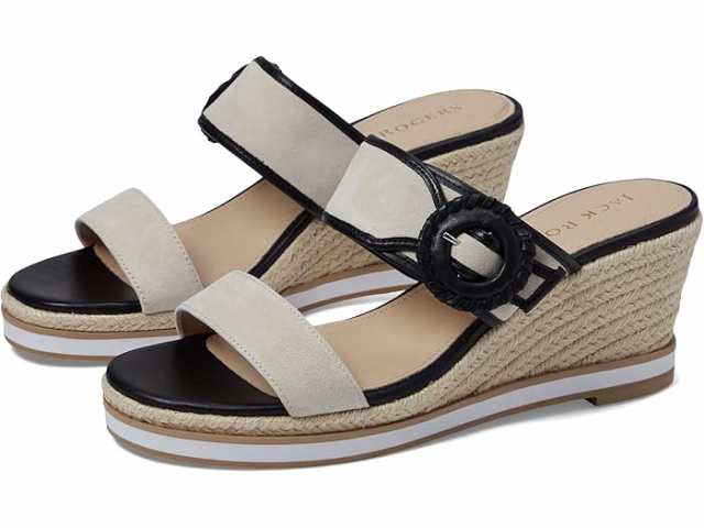 (取寄) ジャック ロジャース レディース カリー バックル ウェッジ Jack Rogers women Jack Rogers Callie Buckle Wedge Ivory/Blackの通販は 40,750円