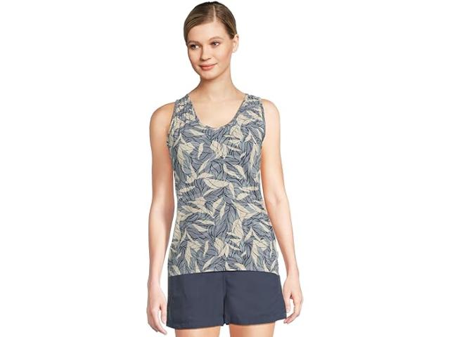 (取寄) ロイヤルロビンズ レディース フェザーウェイト タンク  Robbins women Featherweight Tank Deep Blue Presidio Print