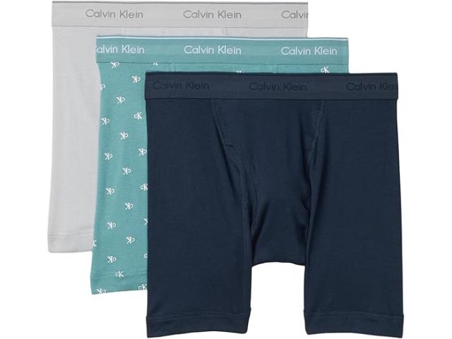 (取寄) カルバンクライン アンダーウェア メンズ コットン クラシックス 3-パック ボクサー ブリーフ   Underwear men Cotton Classics 3-Pack Boxer Brief Micro Chip/Diamond Logo/Zoni Beach/Ink