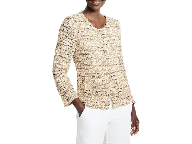 (取寄) ニックゾー レディース トーナル ミックス ニット ジャケット NIC+ZOE women Tonal Mix Knit Jacket Neutral Multi