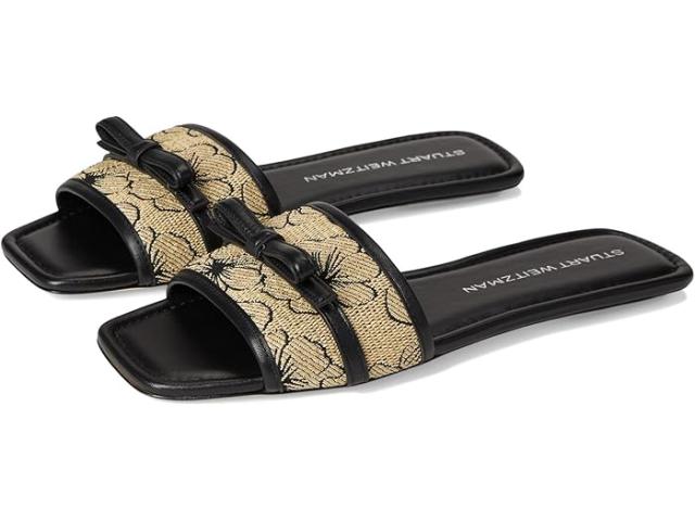 (取寄) スチュアート ワイツマン レディース フェリシティ スライド Stuart Weitzman women Felicity Slide Black/Natural/Black