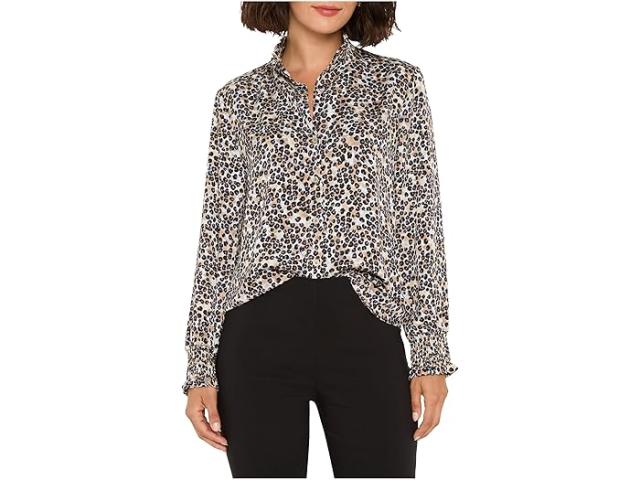 (取寄) ニックゾー レディース リトル レオパード トップ NIC+ZOE women Little Leopard Top Neutral Multi