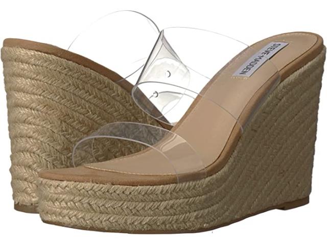 (取寄) スティーブマデン レディース サンライズ ウェッジ サンダル Steve Madden women  Sunrise Wedge Sandal Clear