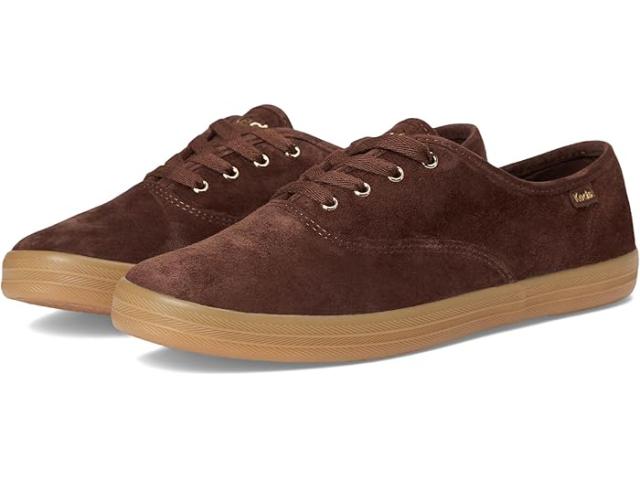 (取寄) ケッズ レディース チャンピオン ラグゼ レース-アップ Keds women Champion Luxe Lace-Up Chocolate Luxe Suede