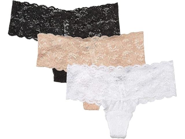 (取寄) コサベラ レディース ネバー セイ ネバー コンフィー キューティー トング 3-パック Cosabella women  Never Say Never Comfie Cutie Thong 3-Pack Black/White/Setteの通販は