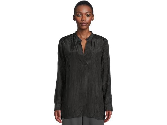 (取寄) アイリーン フィッシャー レディース マンダリン カラー チュニック Eileen Fisher women Mandarin Collar Tunic Black