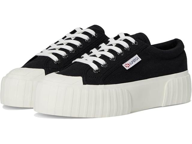 (取寄) スペルガ 2631 ストライプ プラットフォーム Superga 2631 Stripe Platform Black/White Avorio