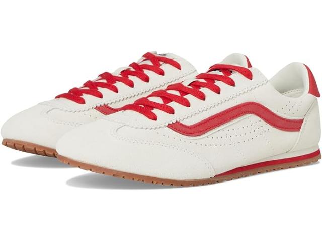 (取寄) バンズ スーパー Vans Super Lowpro Suede Marshmallow/Racing Red