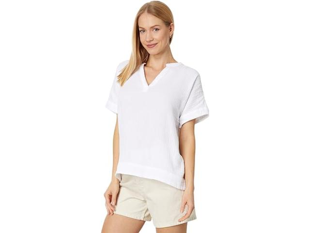 (取寄) エルエルビーン レディース クラウド ガーゼ シャツ ショート スリーブ L.L.Bean women L.L.Bean Cloud Gauze Shirt Short Sleeve White