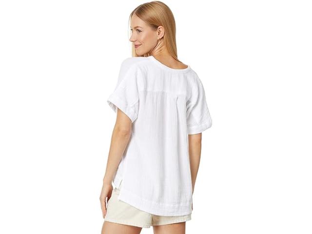 (取寄) エルエルビーン レディース クラウド ガーゼ シャツ ショート スリーブ L.L.Bean women L.L.Bean Cloud Gauze Shirt Short Sleeve White