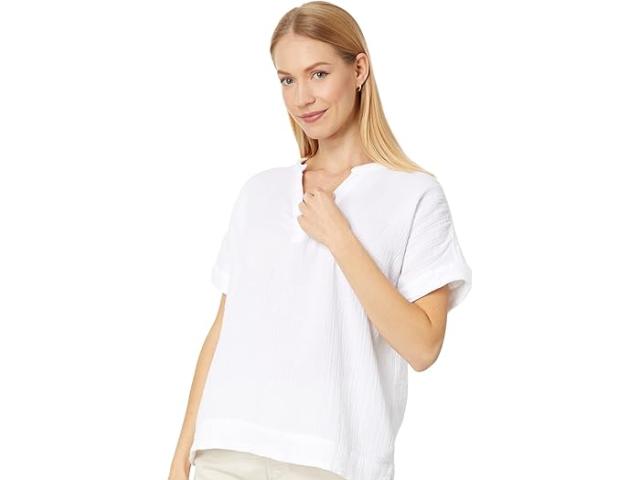 (取寄) エルエルビーン レディース クラウド ガーゼ シャツ ショート スリーブ L.L.Bean women L.L.Bean Cloud Gauze Shirt Short Sleeve White