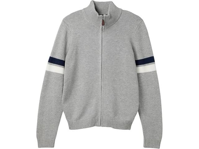 (取寄) ジャニー アンド ジャック ボーイズ フル ジップ セーター (トドラー/リトル キッズ/ビッグ キッズ) Janie and Jack boys Full Zip Sweater (Toddler/Little Kids/Big Kids) Gray