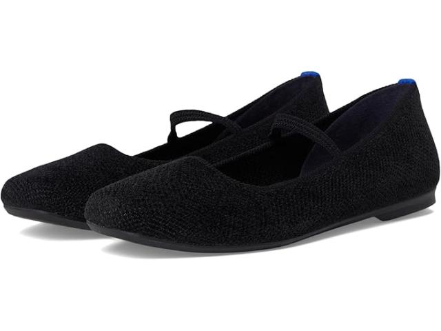 (取寄) レディース ザ マックス スクエア メアリー ジーン Rothy's women The Revelvet Max Square Mary Jane Revelvet Black