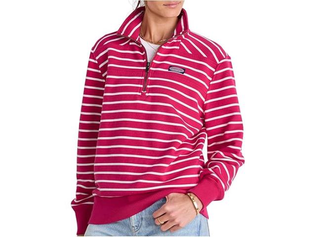 (取寄) ヴィンヤードヴァインズ レディース サーフ テリー シェップ シャツ Vineyard Vines women Surf Terry Shep Shirt Stripe Charm Pink