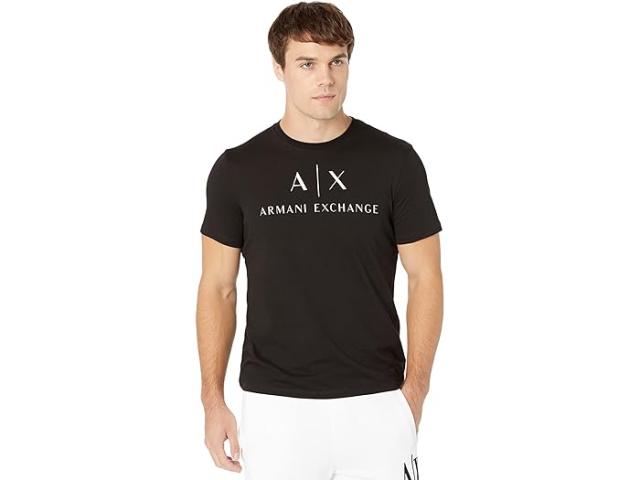 (取寄) アルマーニエクスチェンジ メンズ ロゴ プリンテッド ティー Armani Exchange men Armani Exchange Logo Printed Tee Black