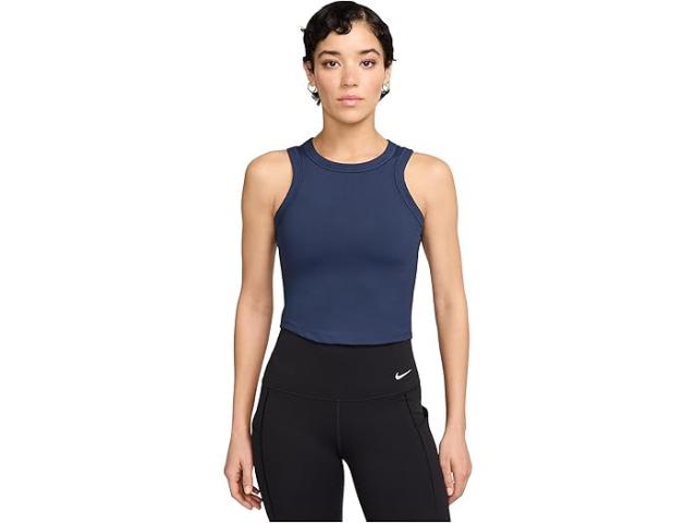 (取寄) ナイキ レディース ワン フィッティド ドライ-フィット クロップド タンク トップ Nike women One Fitted Dri-fit Cropped Tank Top Midnight Navy