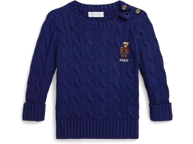 (取寄) ラルフローレン キッズ ボーイズ ポロ ベアー ケーブルニット コットン セーター (インファント) Polo Ralph Lauren Kids boys Polo Bear Cable-Knit Cotton Sweater (Infant) Fall 