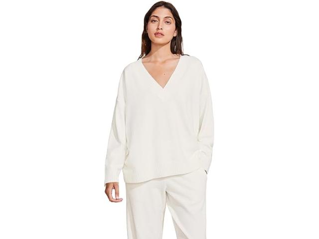 (取寄) エバージェイ レディース リサイクル ブークル - ザ V-ネック トップ Eberjey women Recycled Boucle - The V-Neck Top Ivory