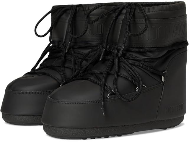 (取寄) ムーンブーツ レディース アイコン ロウ ラバー MOON BOOT women Icon Low Rubber Black