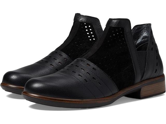 (取寄) ナオト レディース リヴォトラ Naot women Rivotra Black Suede Perforated/Soft Black Leather/Black Velvet Nubuckの通販は