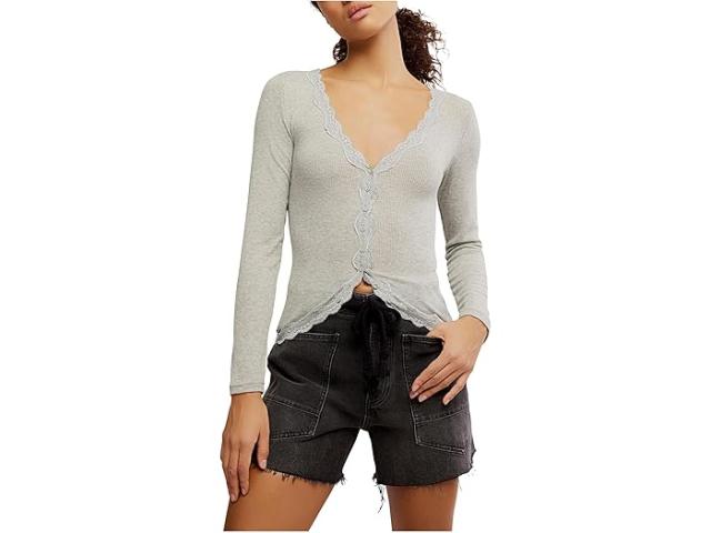 (取寄) フリーピープル レディース ビッグ ラブ リブ カルディ Free People women Big Love Rib Cardi Heather Grey