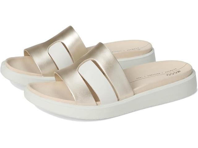 (取寄) エコー レディース フロート オアシス スライド サンダル ECCO women Flowt Oasis Slide Sandal White/Pure White Gold