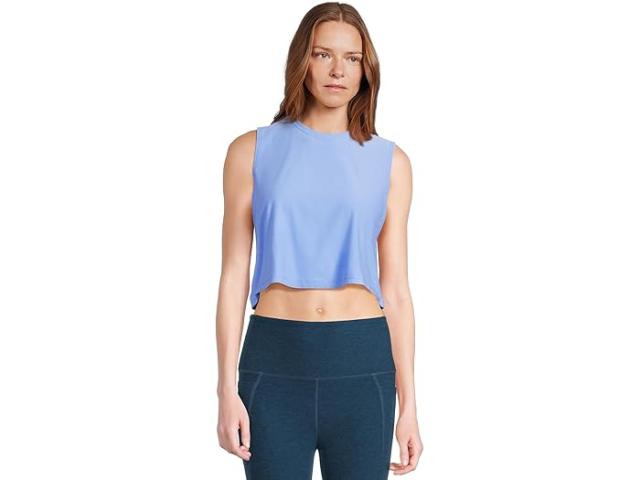 (取寄) ビヨンドヨガ レディース フェザーウェイト バランス クロップド タンク Beyond Yoga women Featherweight Balance Cropped Tank Flower Blue Heather