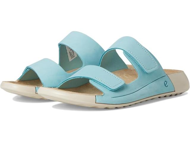 (取寄) エコー レディース コズモ トゥー バンド ラグジュアリー スライド ECCO women Cozmo Two Band Luxery Slide Aquatic Nubuck