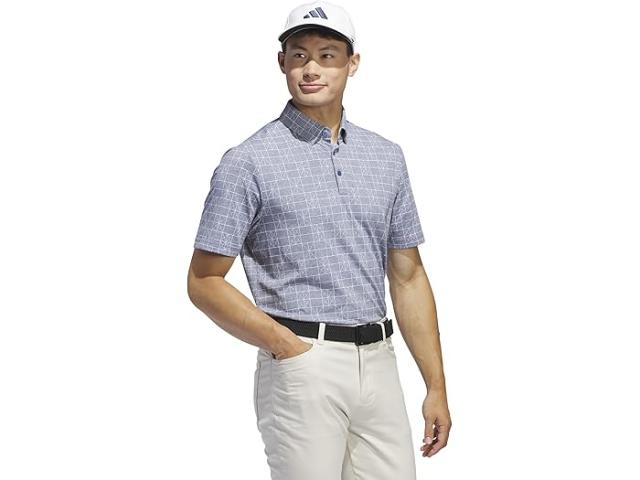 (取寄) アディダス ゴルフ メンズ ゴー-トゥ プリンテッド ショート スリーブ ポロ adidas Golf men Go-To Printed Short Sleeve Polo Preloved Inkの通販は