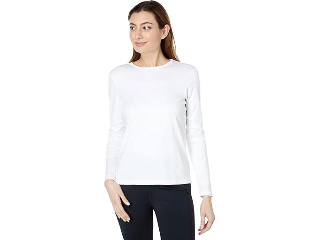 (取寄) エルエルビーン レディース ピマ クルー ネック ロング スリーブ L.L.Bean women L.L.Bean Pima Crew Neck Long Sleeve White