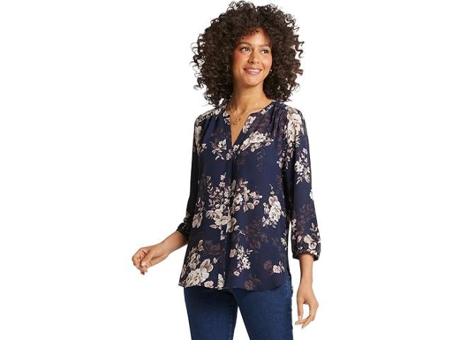 (取寄) エヌワイディージェイ レディース ピンタック ブラウザ NYDJ women NYDJ Pintuck Blouse Bianca Blooms