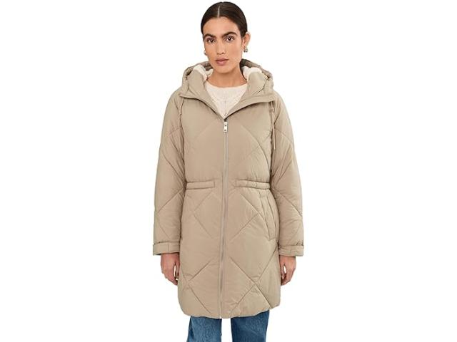 (取寄) リーバイス レディース キルテッド ロング パーカー ジャケット Levi's women Quilted Long Parka Jacket Beige