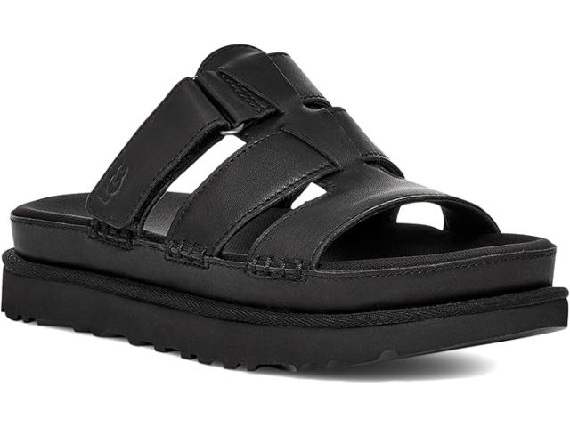 (取寄) アグ レディース ゴールデンスター スライド UGG women UGG Goldenstar Slide Blackの通販は 27,593円