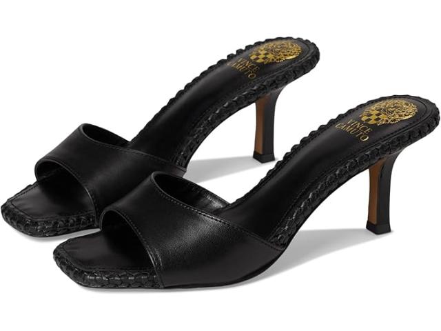 (取寄) ヴィンスカムート レディース ステッチド ミュール サンダル Vince Camuto women Emmla Stitched Mule Sandals Black