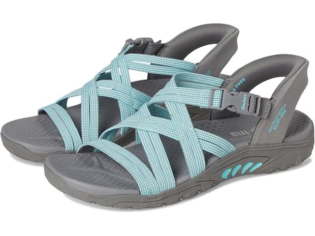 (取寄) スケッチャーズ レディース レゲエ - モーニング ライト SKECHERS women Reggae - Morning Light Gray/Aqua