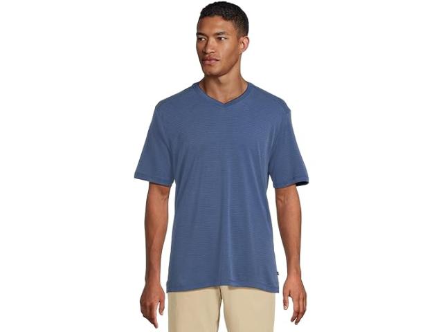 (取寄) トミーバハマ メンズ ベイ ストライプ V-ネック  Bahama men Bay Stripe V-neck Bering Blue