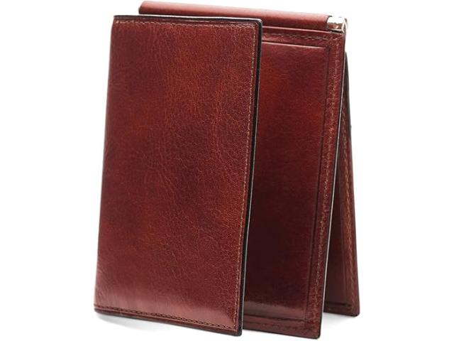(取寄) ボスカ メンズ オールド レザー コレクション - マネー クリップ W/ ポケット Bosca men Bosca Old Leather Collection - Money Clip w/ Pocket Dark Brown Leather