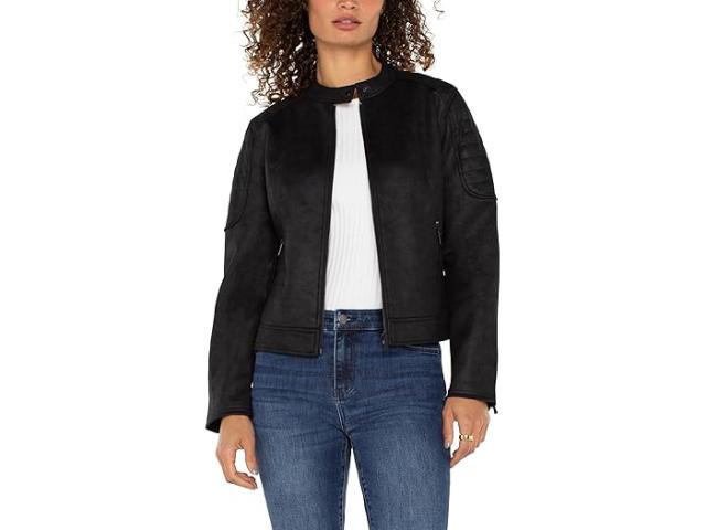 (取寄) リバプールロサンゼルス レディース バイカー ジャケット フォー レザー Liverpool Los Angeles women Liverpool Los Angeles Biker Jacket Faux Leather Blackの通販は