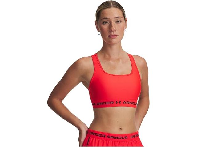 (取寄) アンダーアーマー レディース クロスバック ミッド インパクト ブラ Under Armour women Crossback Mid Impact Bra Racer Red/Black