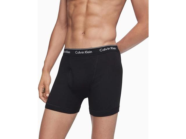 (取寄) カルバンクライン アンダーウェア メンズ コットン クラシックス マルチパック ボクサー ブリーフ   Underwear men   Underwear Cotton Classics Multipack Boxer Brief White/Black/Grey Heather