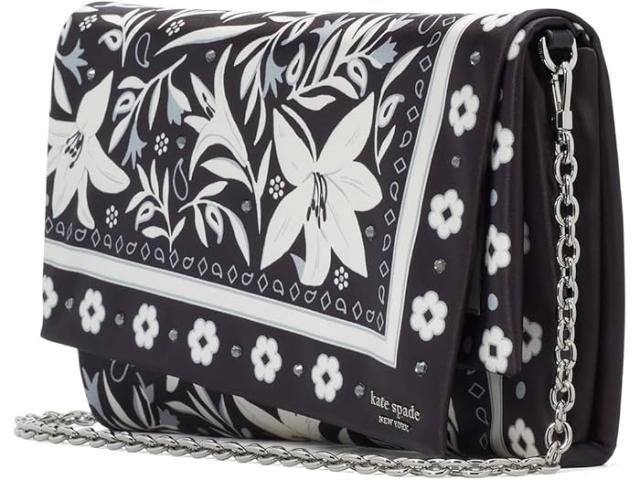 (取寄) ケイトスペード レディース フォールド バンダナ プリンテッド ファブリック クラッチ Kate Spade New York women Fold Bandana Printed Fabric Clutch Black Multiの通販は 48,060円