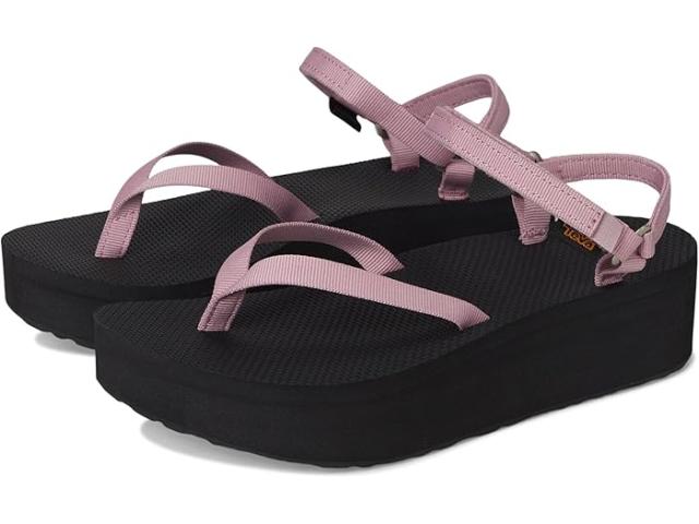 (取寄) テバ レディース フラットフォーム サンダル スリム Teva women Flatform Sandal Slim Lilas/Black